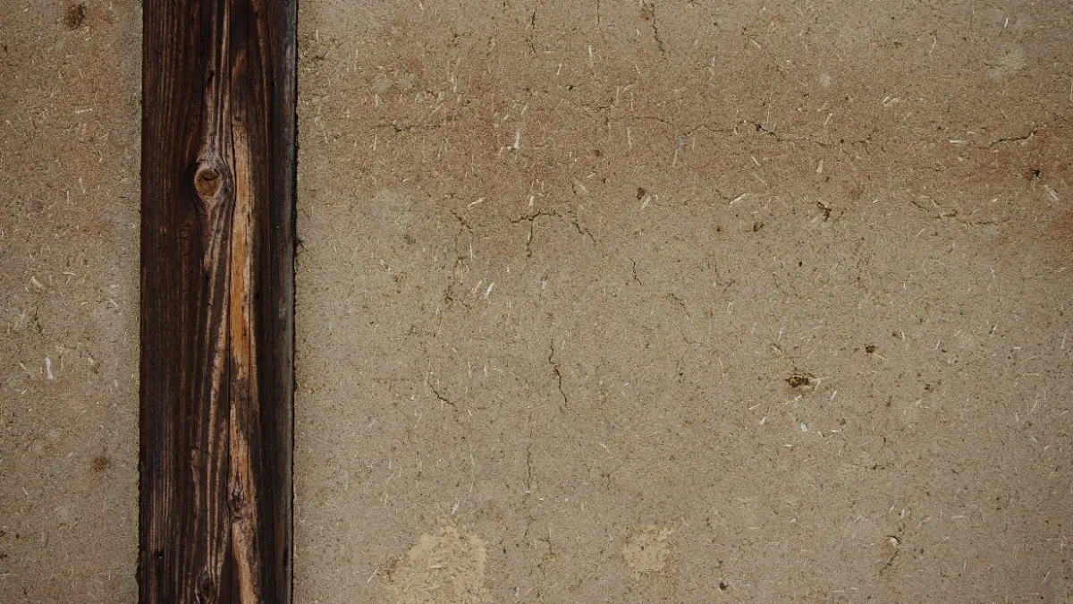 古い日本の土壁 